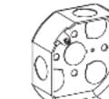 4" Octagon (40) Boxes Drawn 1-1/2" Deep