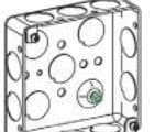 4" Square (4S) Shallow Box Drawn 1-1/4" Deep