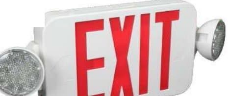Micro LED Emergency Light/Exit Sign Combination Unit With Battery Back-Up