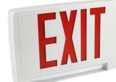 LED Tube Emergency Light/Exit Sign Combination Unit With Battery Back-Up