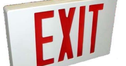 LED Exit Sign With Battery Back-Up