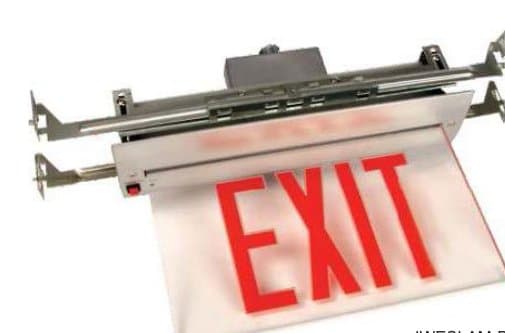 Edge-Lit LED Exit Sign (Recessed-Mount)