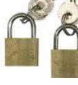 3/4" 2 pk. Padlock - Brass Luggage
