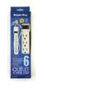Power Strips - Grounded Switch Circuit Breaker - 6 Outlet w/ Surge Protector (735J)