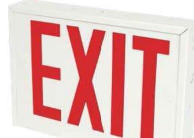 City Of New York Approved Steel LED Exit Sign 8" Letters