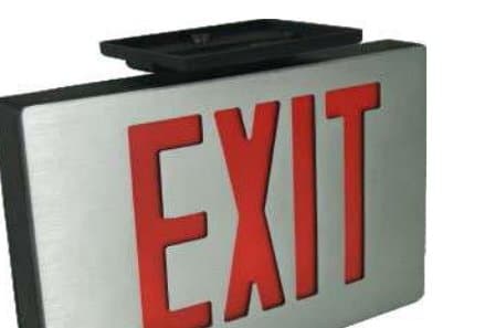 City Of New York Approved Cast Aluminum LED Exit Sign 8" Letters