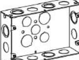 Multigang Switch Boxes, 1-5/8 in Deep & Low Voltage Partition