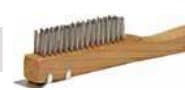 Stainless Steel Shoe Handle Wire Brush w/ Beveled Scraper