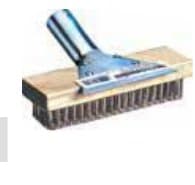 Stainless Steel Straight Back Wire Brush w/ Large Beveled Scraper