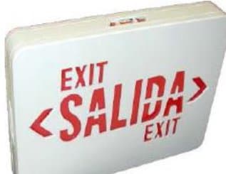 LED Salida Sign With Battery Back-Up