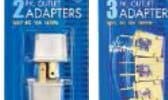 Outlet Wall Taps - 3 to 2 Outlet Adapters Multi-Packs